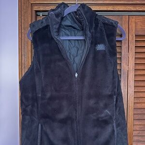The North Face Vest Womens  Black Mossbud  Reversible Fleece